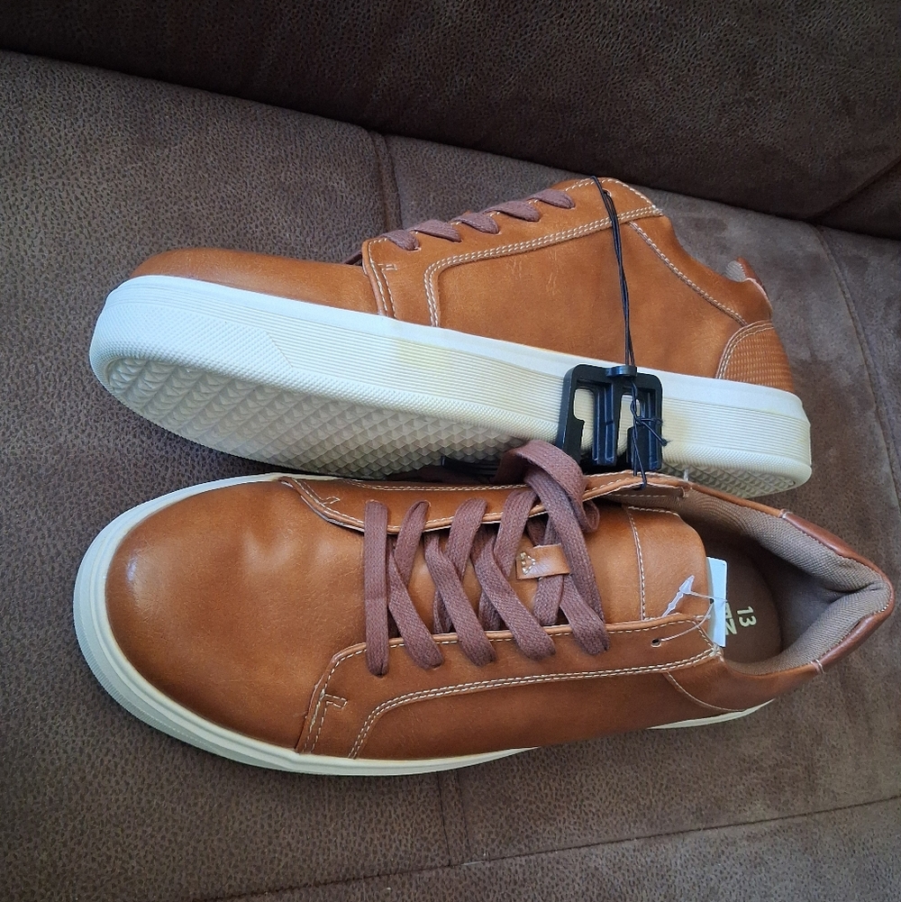 No Boundaries Men's Brown Casual Court Sneakers Size 13